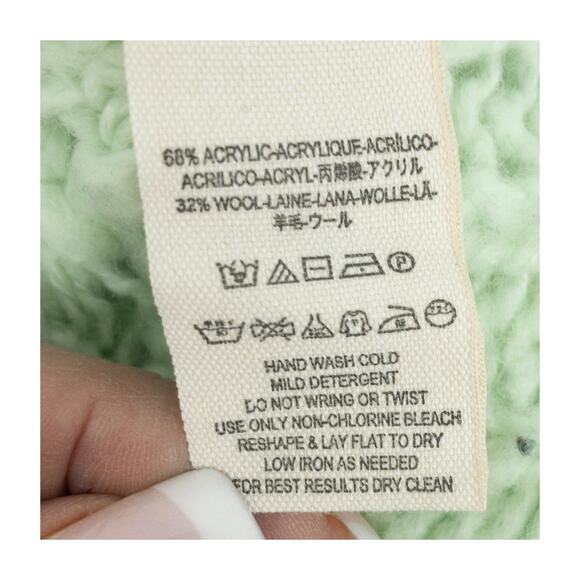 Free People Crashing Waves Sweater Small Mint Green Boho Chic Knit - Picture 10 of 14